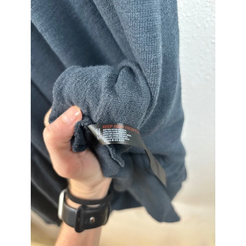 Saturday Sunday Kathie S Anthropologie Dress Blue Short Sleeve Ruffle Hem Casual - Picture 9 of 10